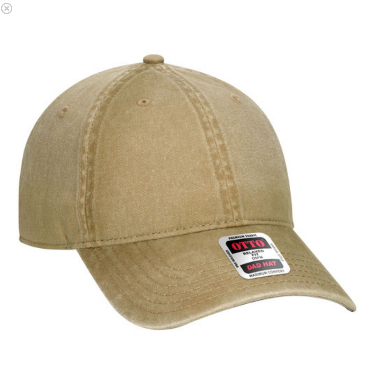 Otto Cap 6 Panel Low Profile Dad Hat (Acid wash)