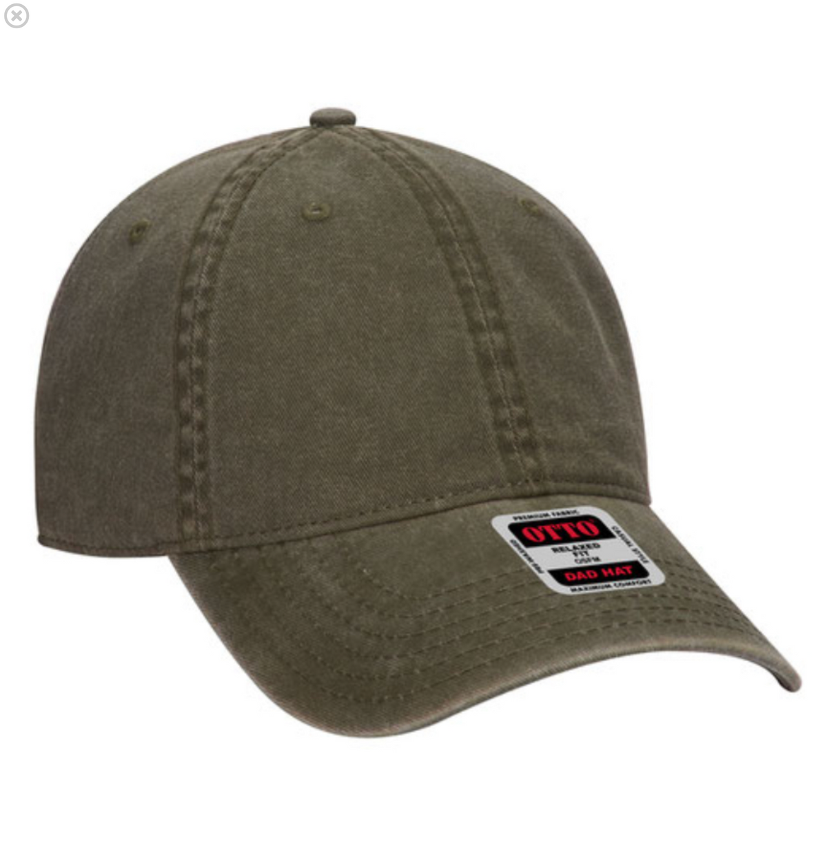 Otto Cap 6 Panel Low Profile Dad Hat (Acid wash)