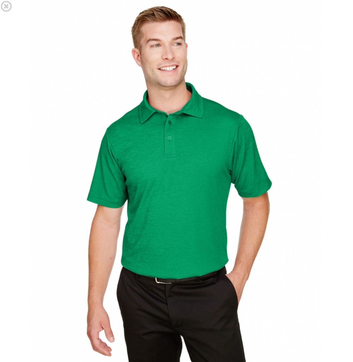 Devon & Jones DG22 CrownLux Performance Men's Address Melange Polo