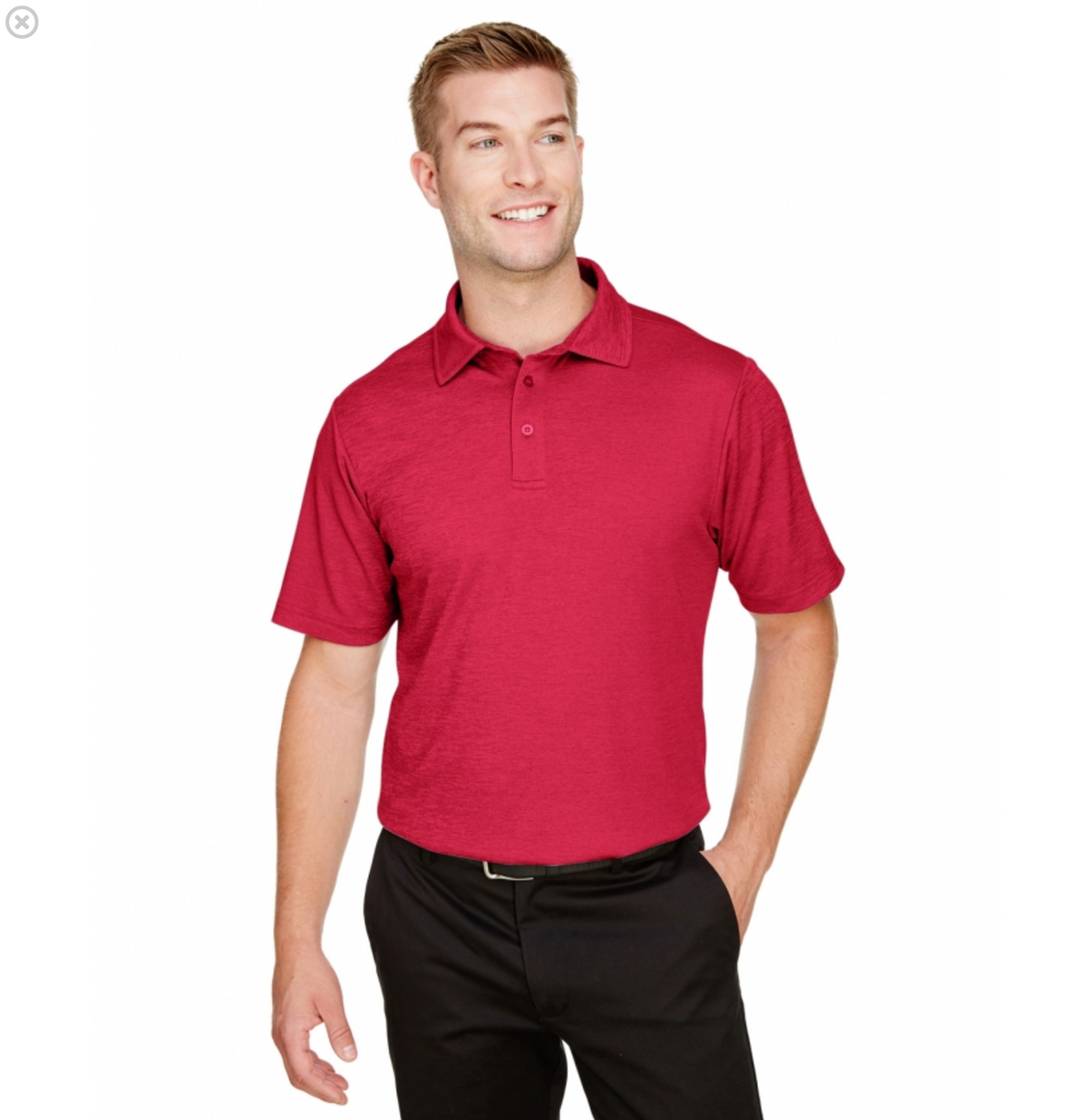 Devon & Jones DG22 CrownLux Performance Men's Address Melange Polo