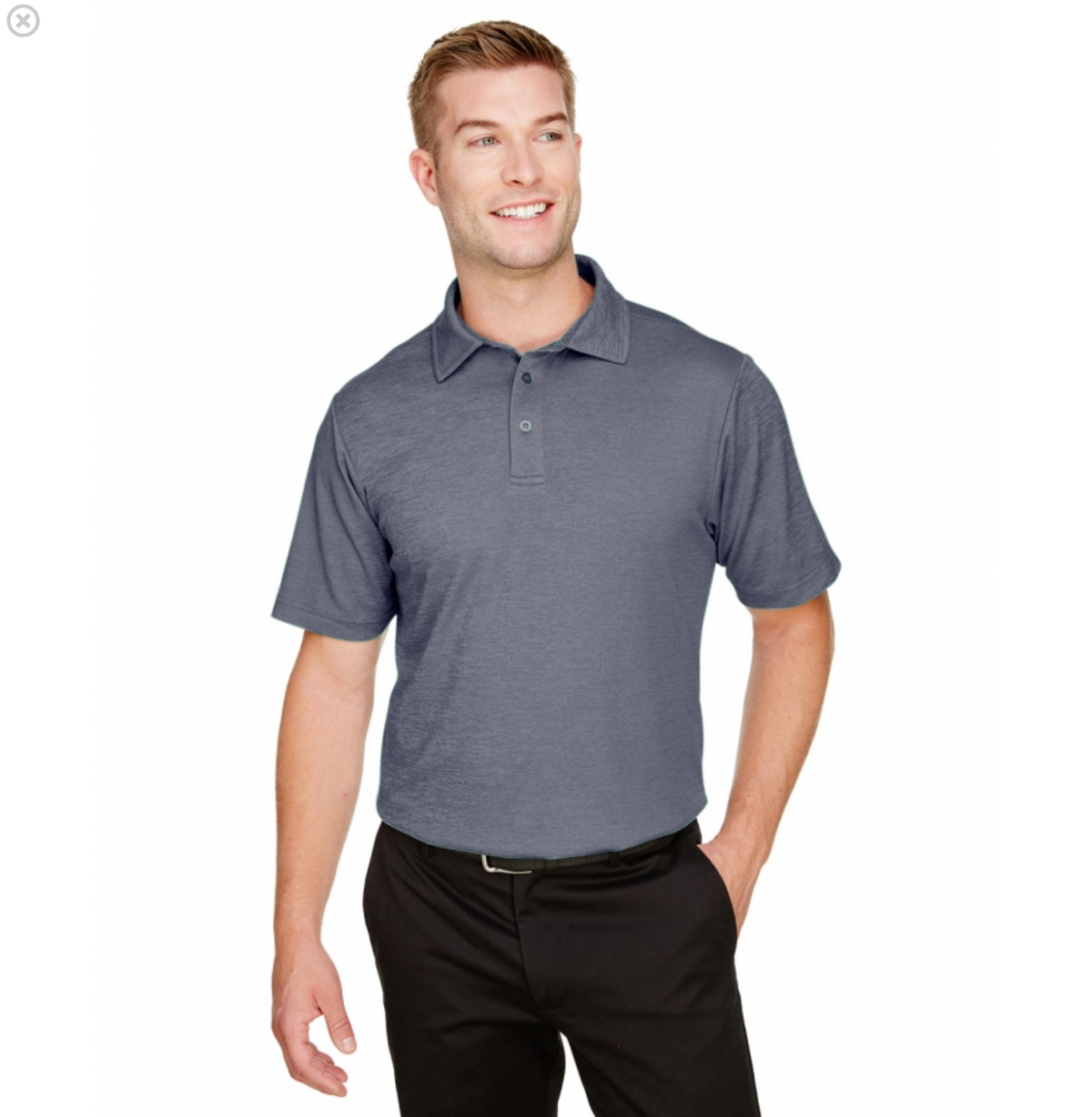 Devon & Jones DG22 CrownLux Performance Men's Address Melange Polo